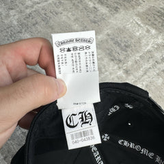 Chrome Hearts Triple Cross Waxed Denim Baseball Hat