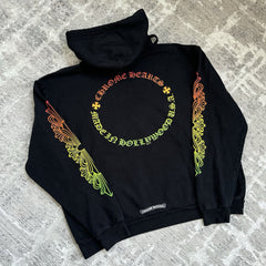 Chrome Hearts Gradient Floral Sleeve Pullover Hoodie 