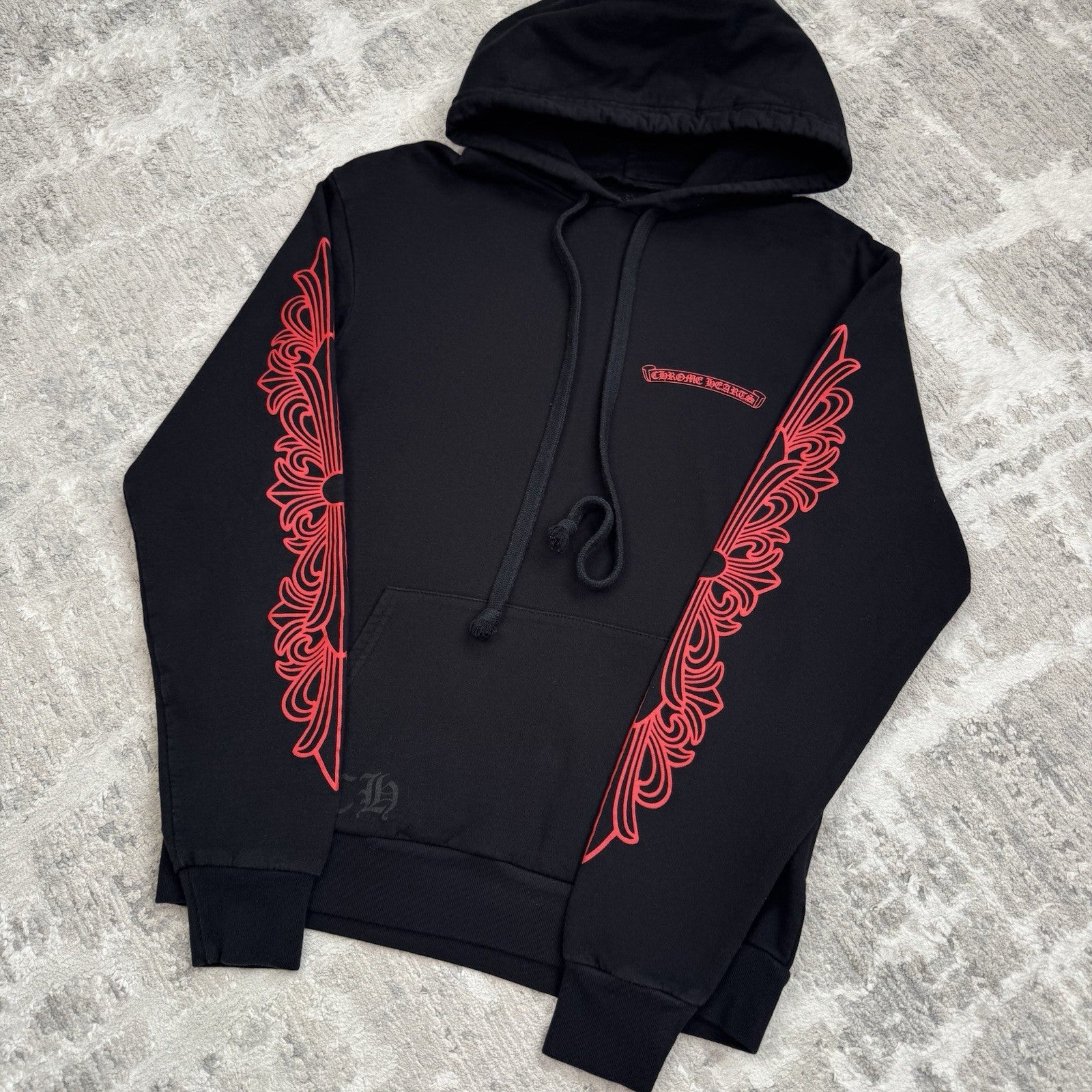 Chrome Hearts Horseshoe Floral Pullover Hoodie 