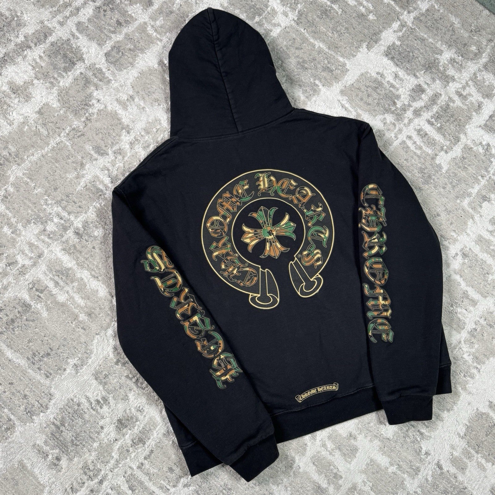 Chrome Hearts Camo Horseshoe Thermal Zip Up Hoodie
