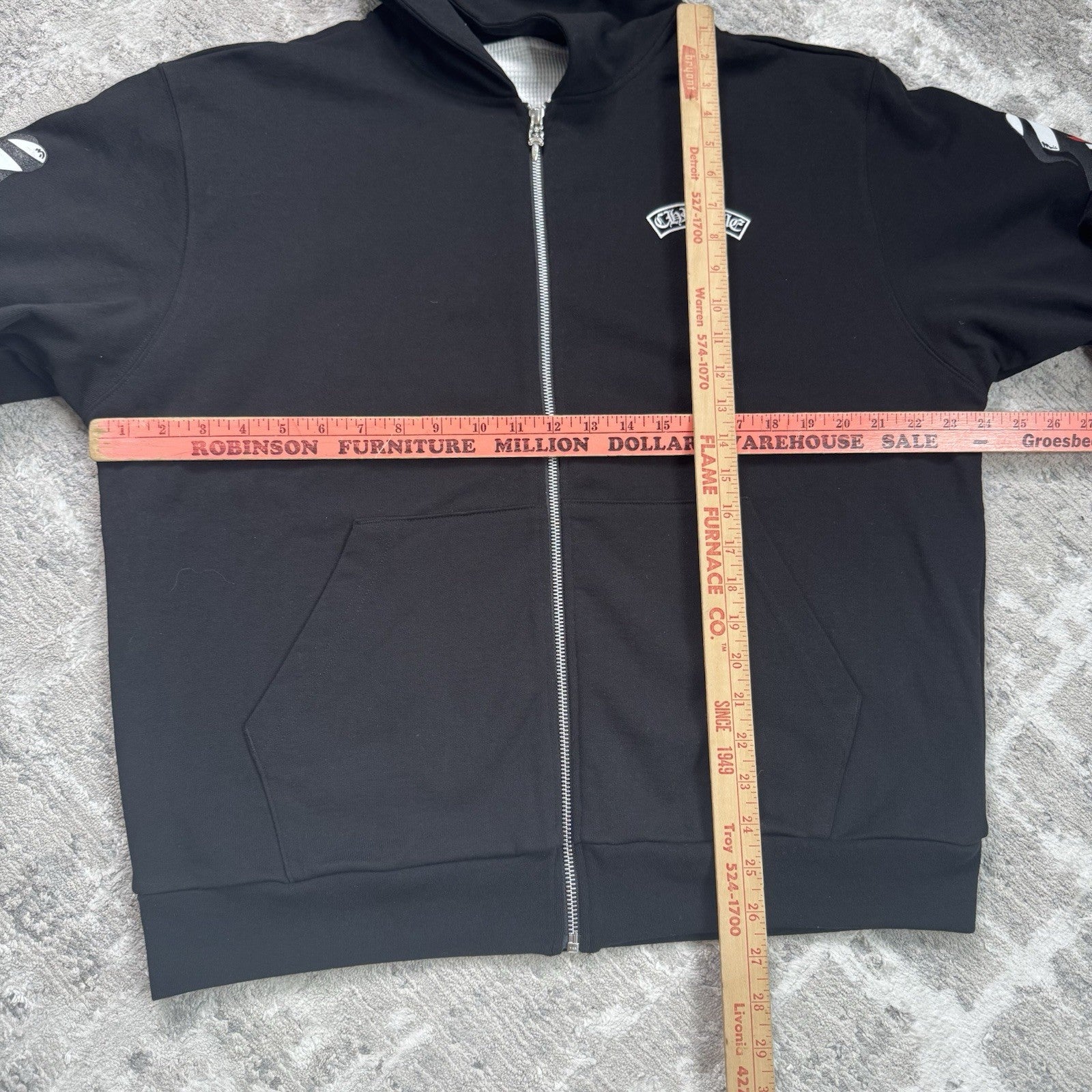 Chrome Hearts Matty Boy Thermal Zip Up Hoodie