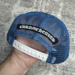 Chrome Hearts Leather Cross Patch Trucker Hat 