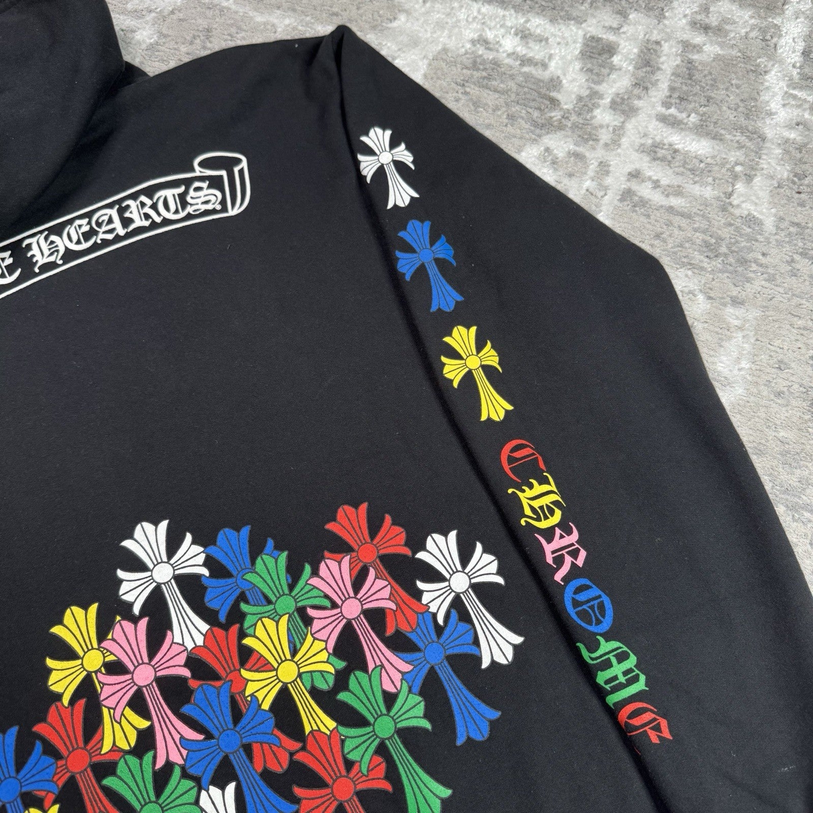 Chrome Hearts Cemetery Multi-color Cross Pullover Hoodie 