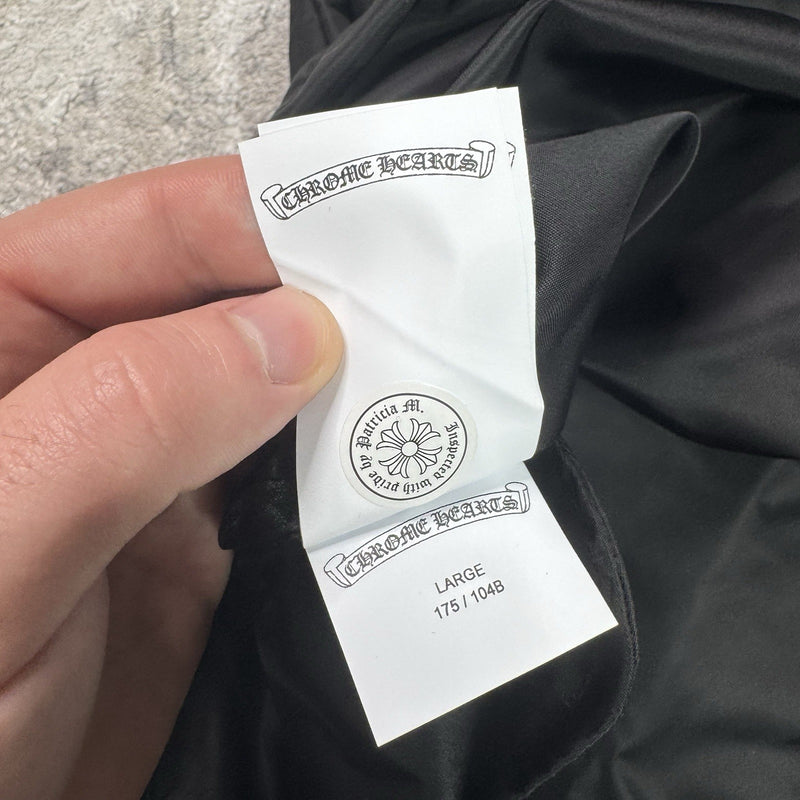 Chrome Hearts Cross Patch Nylon Fishtail Zip Up Parka Jacket 