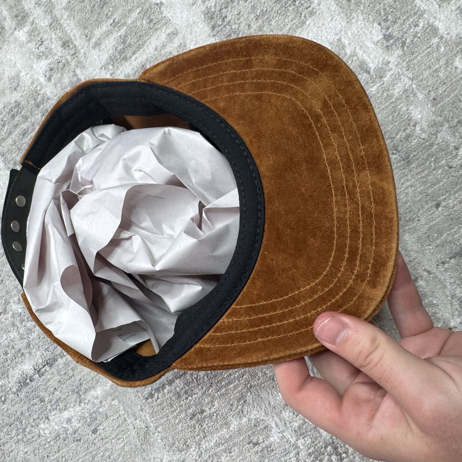 Chrome Hearts Suede Dagger Leather Strap Hat