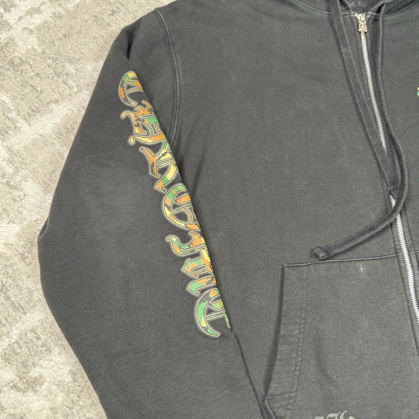 Chrome Hearts Camo Horseshoe Zip Up Hoodie 