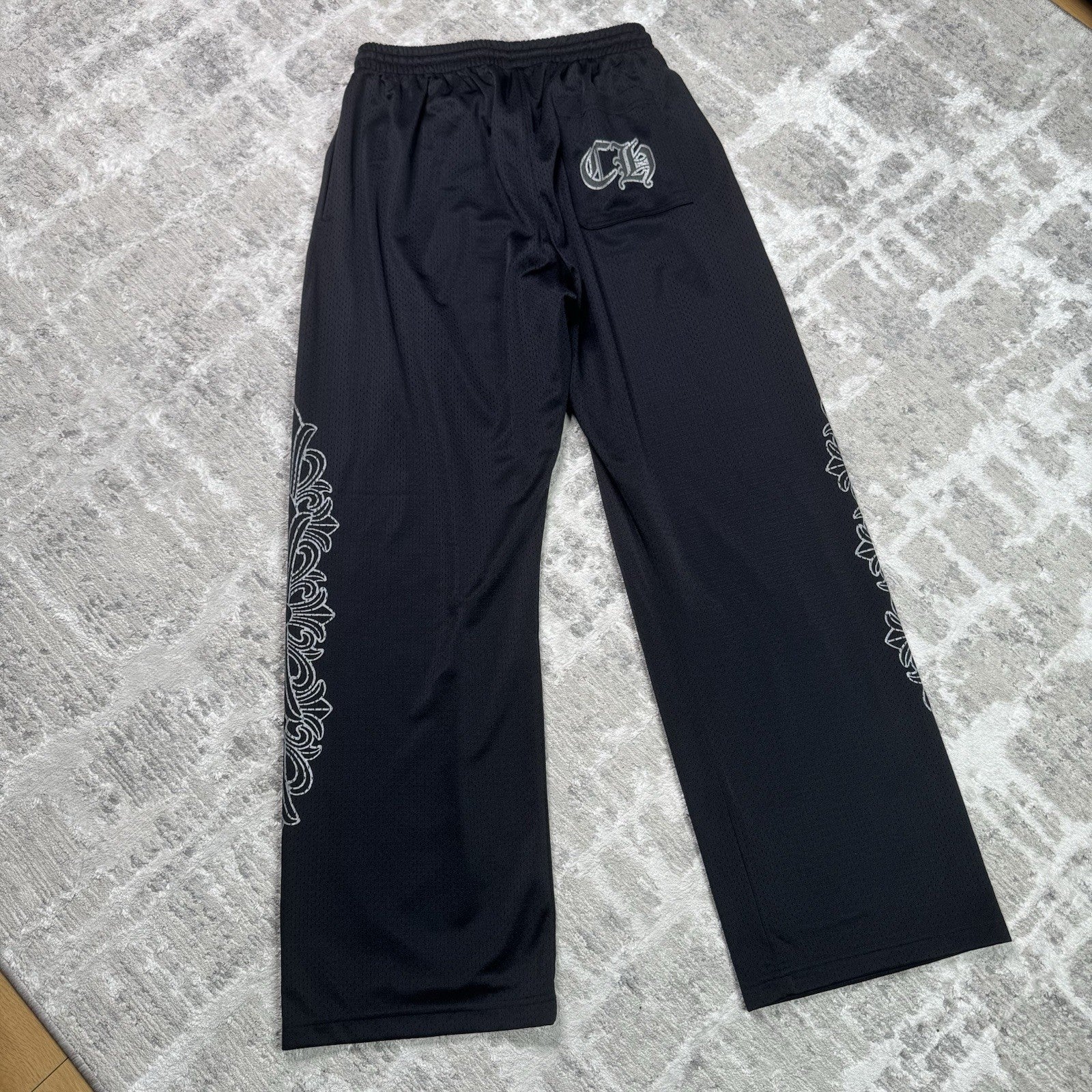 Chrome Hearts Mesh CH Floral Stadium Sweatpants 