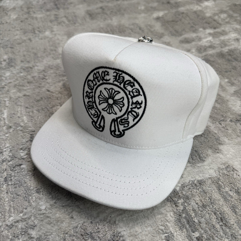 Chrome Hearts Horseshoe Logo Waxed Denim Hat 