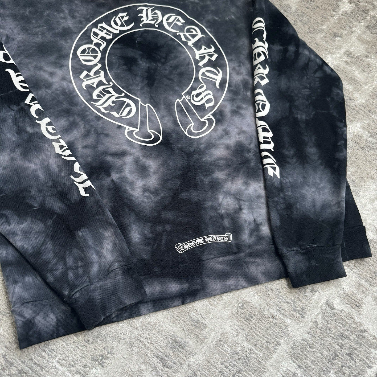 Chrome Hearts Tie Dye Horseshoe Pullover Hoodie 