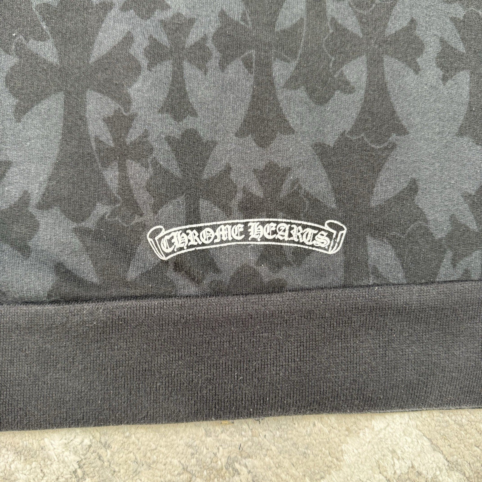 Chrome Hearts Cemetery Monogram Scroll Zip Up Hoodie 