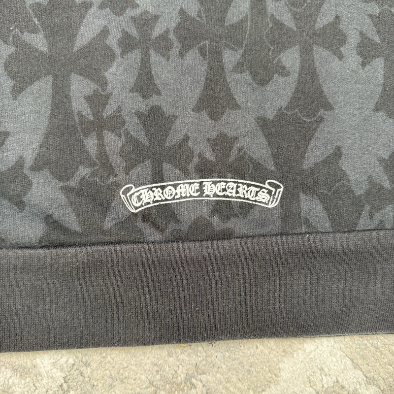 Chrome Hearts Cemetery Monogram Scroll Zip Up Hoodie 
