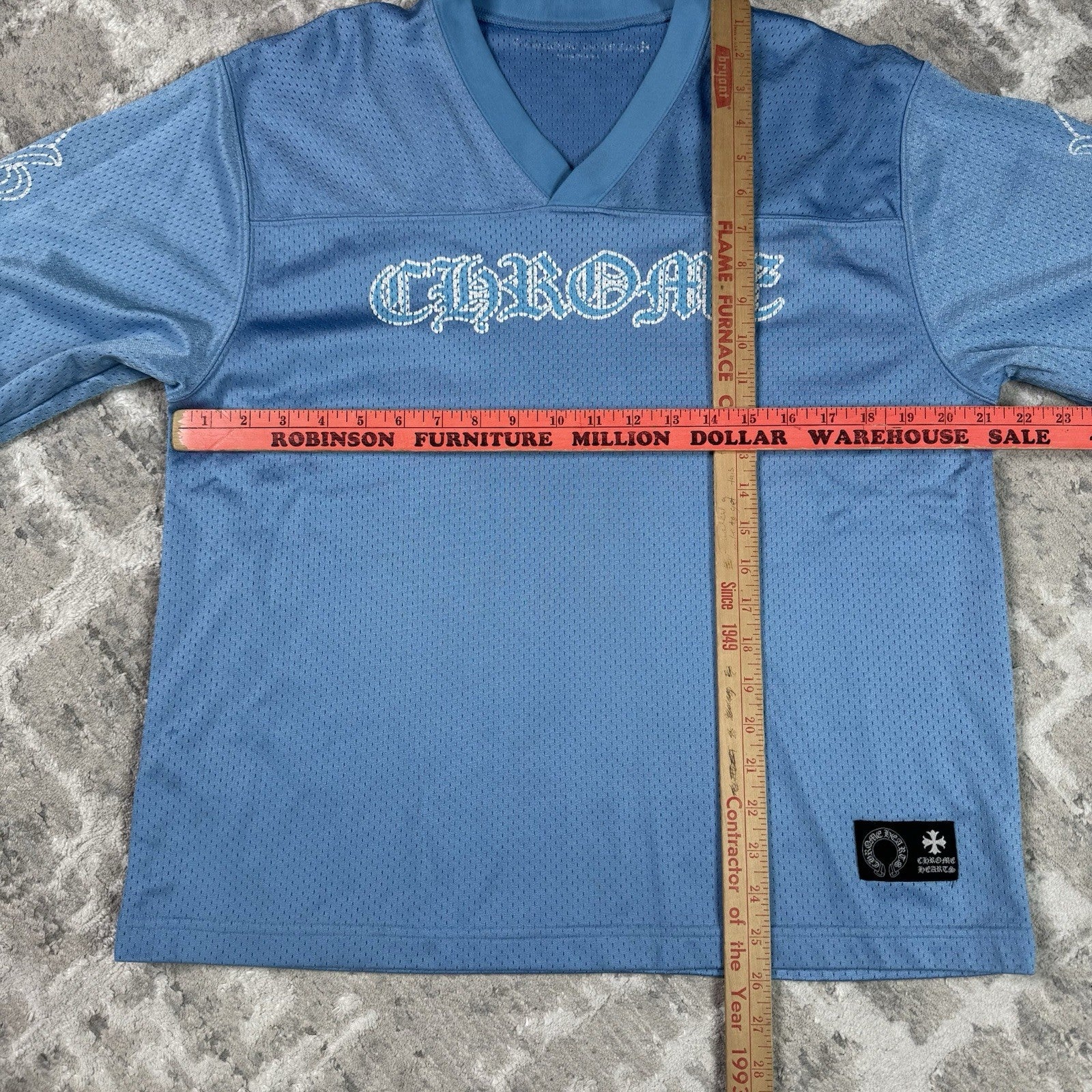 Chrome Hearts Mesh CH Stadium Floral Long Sleeve Jersey 