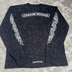 Chrome Hearts Cemetery Cross Monogram Print Long Sleeve Tee Shirt 