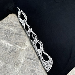 Chrome Hearts Flame Logo Short Sleeve Pocket Tee Shirt 