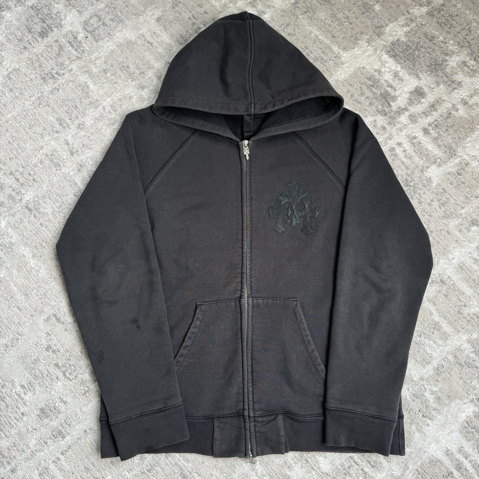 Chrome Hearts Paper Jam Triple Cross Zip Up Hoodie 