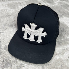Chrome Hearts Cemetery Cross Patch Trucker Hat 