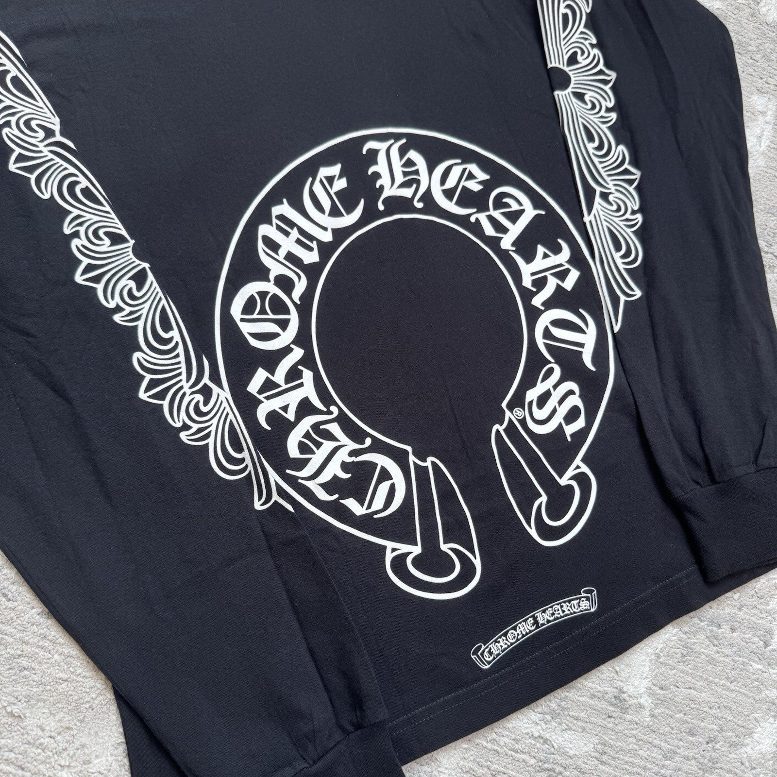 Chrome Hearts Floral Horseshoe Long Sleeve Shirt 