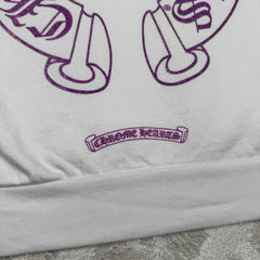 Chrome Hearts Purple Glitter Online Exclusive Horseshoe Pullover Hoodie 