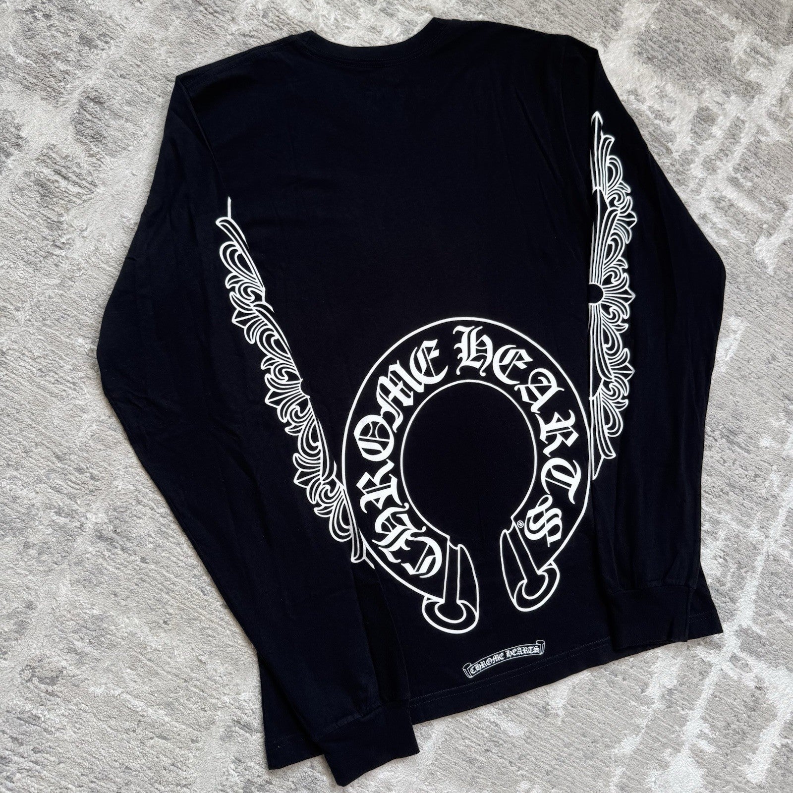 Chrome Hearts Floral Horseshoe Long Sleeve Shirt 