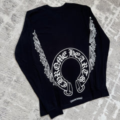 Chrome Hearts Floral Horseshoe Long Sleeve Shirt 