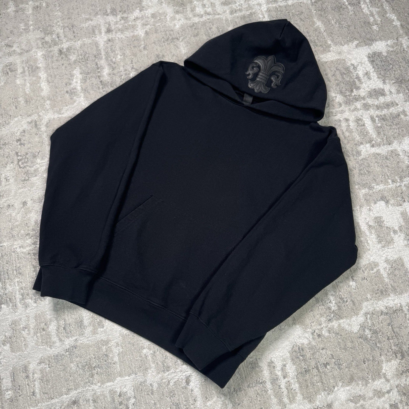 Chrome Hearts Fleur Leather Patch Pullover Hoodie 