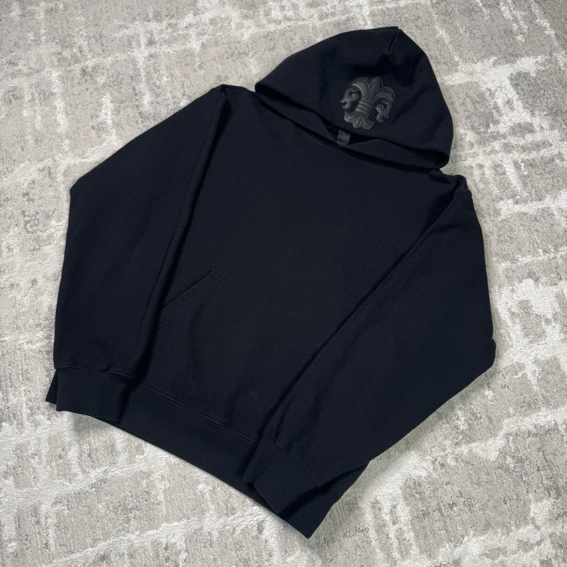 Chrome Hearts Fleur Leather Patch Pullover Hoodie 
