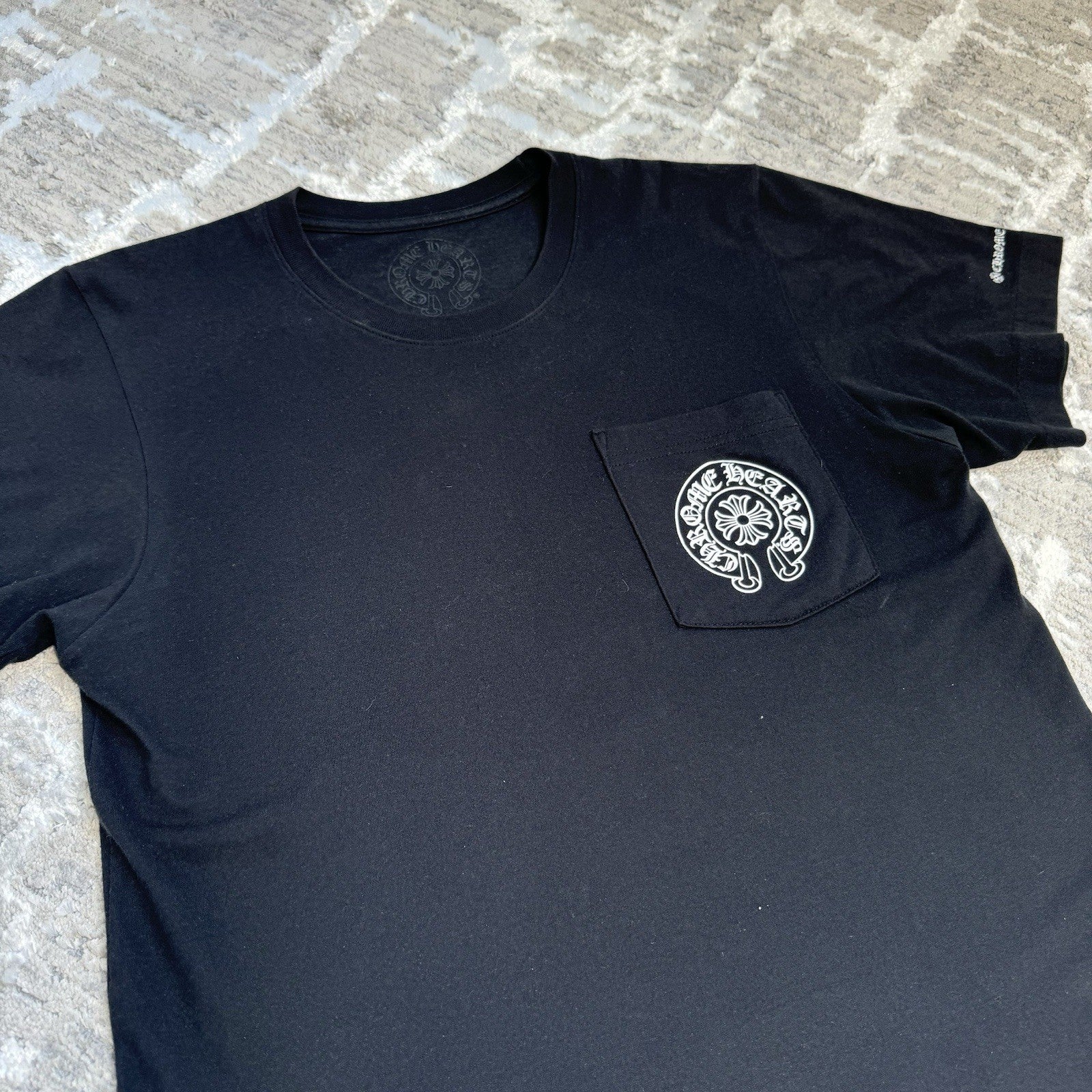 Chrome Hearts Horseshoe Short Sleeve Pocket Tee Shirt 