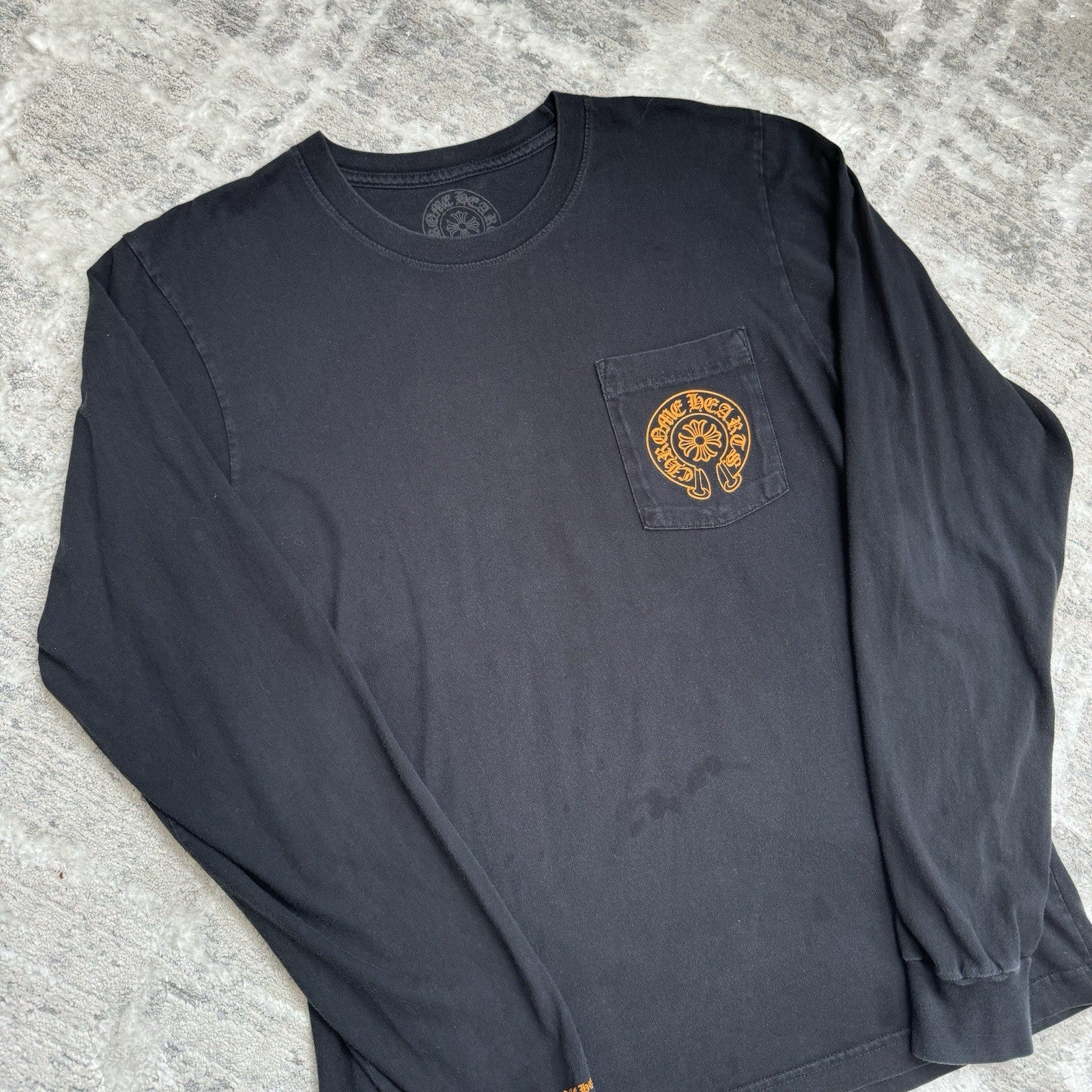 Chrome Hearts Staff Horseshoe Long Sleeve Pocket Tee Shirt 