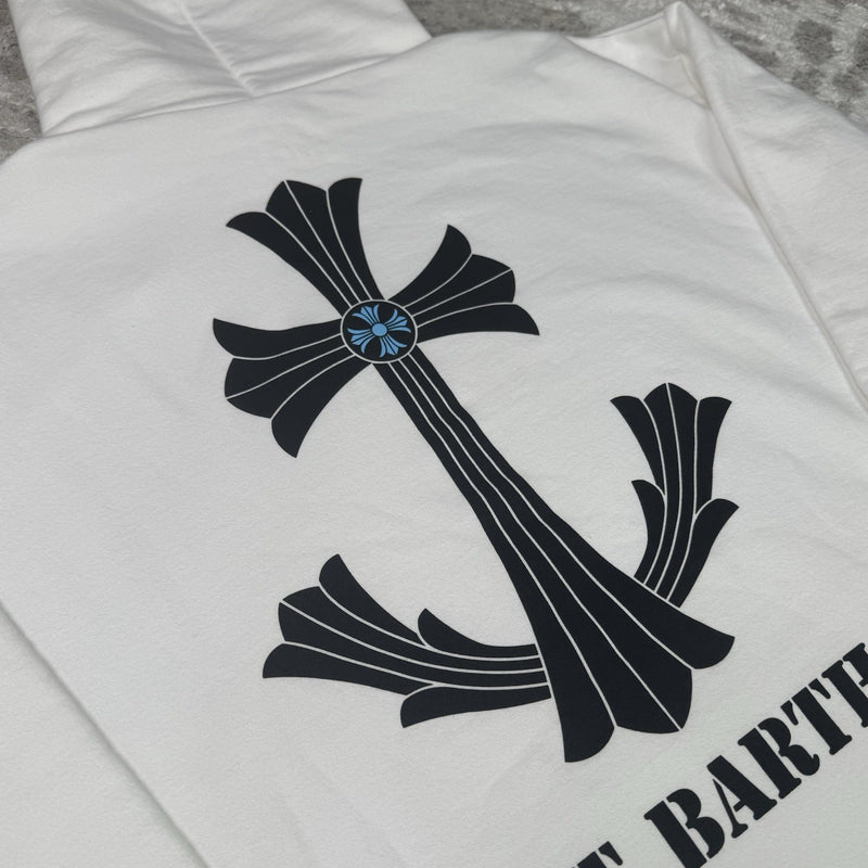 Chrome Hearts St Barth Exclusive Cross Pullover Hoodie 
