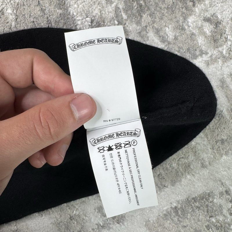 Chrome Hearts Triple cross Leather Patch Ski Mask Beanie 