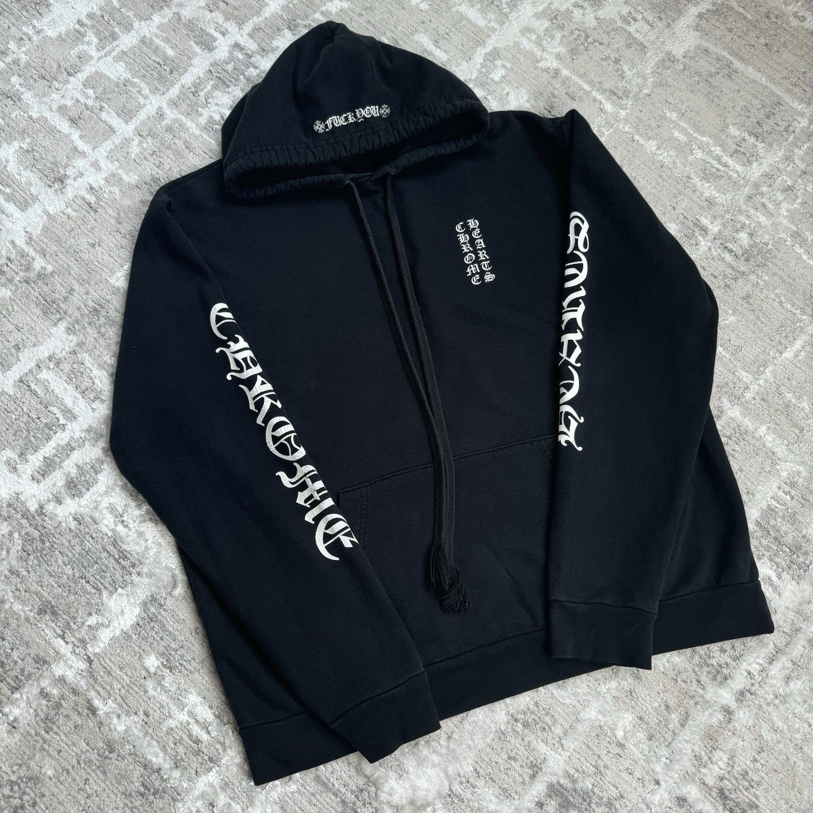 Chrome Hearts Vertical Sleeve Logo Pullover Hoodie 