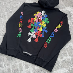 Chrome Hearts Cemetery Cross Multi-color Pullover Hoodie 