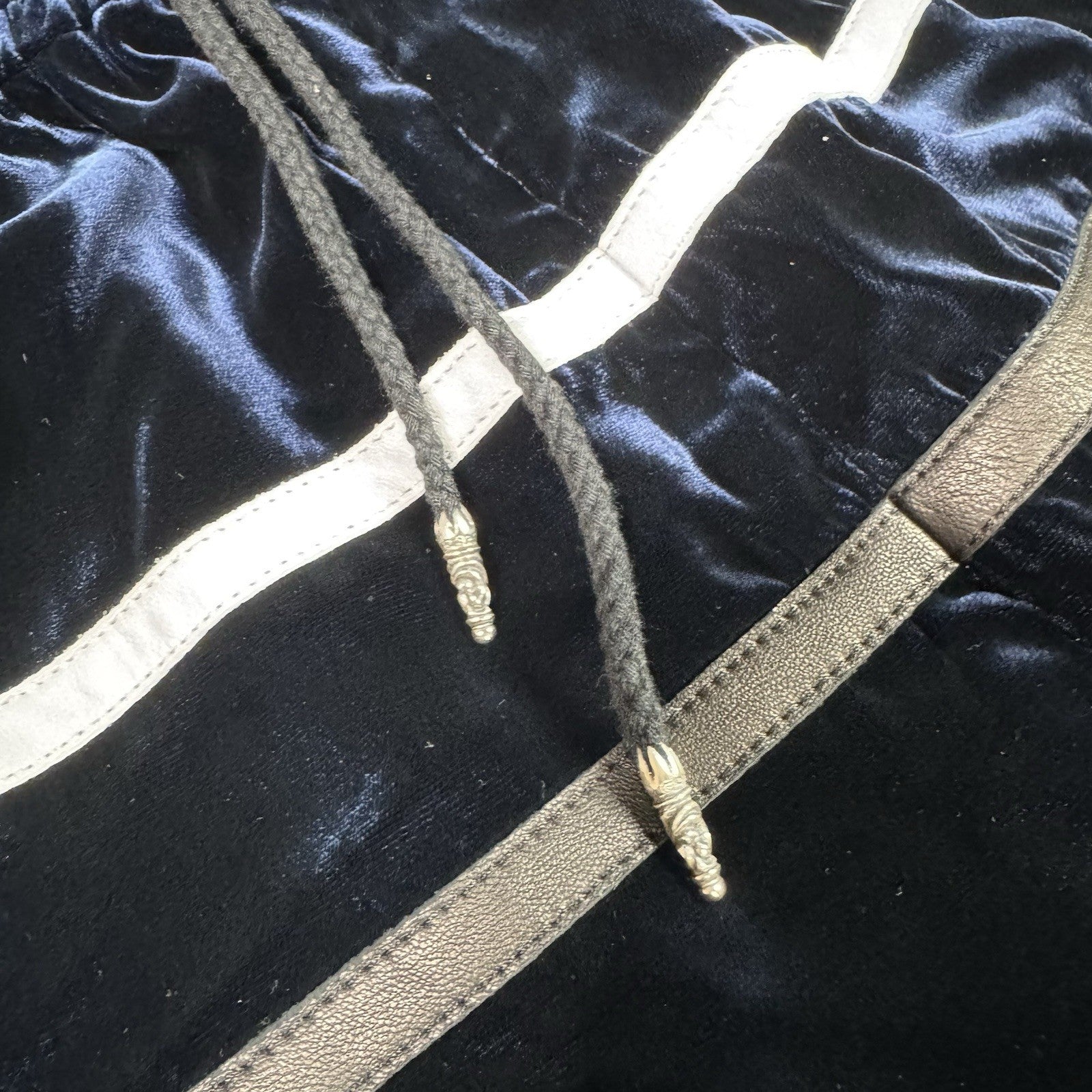 Chrome Hearts Velour Leather Track Pants 