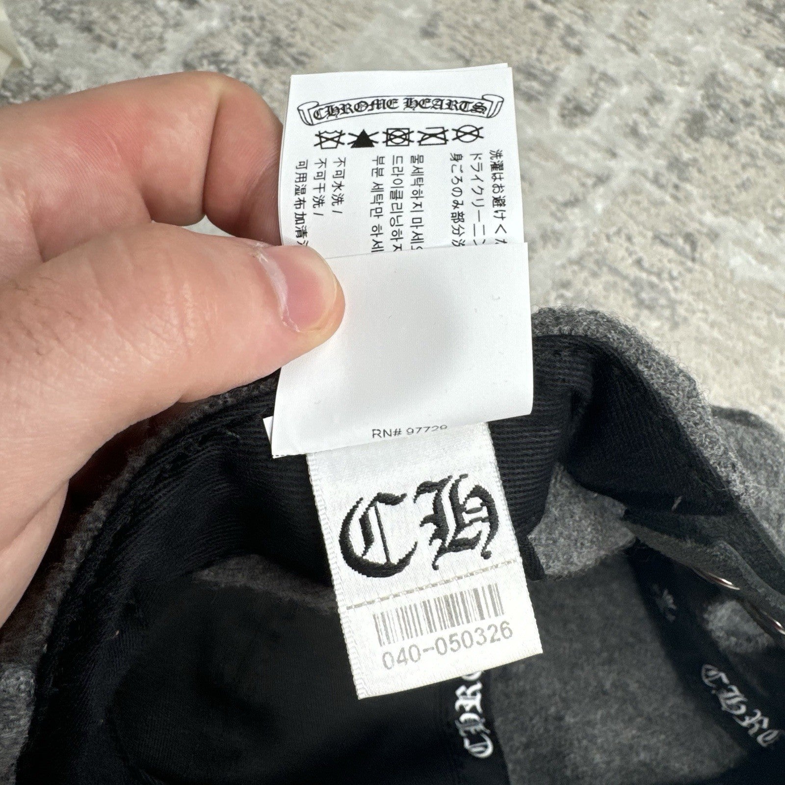 Chrome Hearts Wool Leather Strap Hat ‘grey’ 