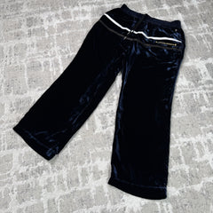 Chrome Hearts Velour Leather Track Pants 