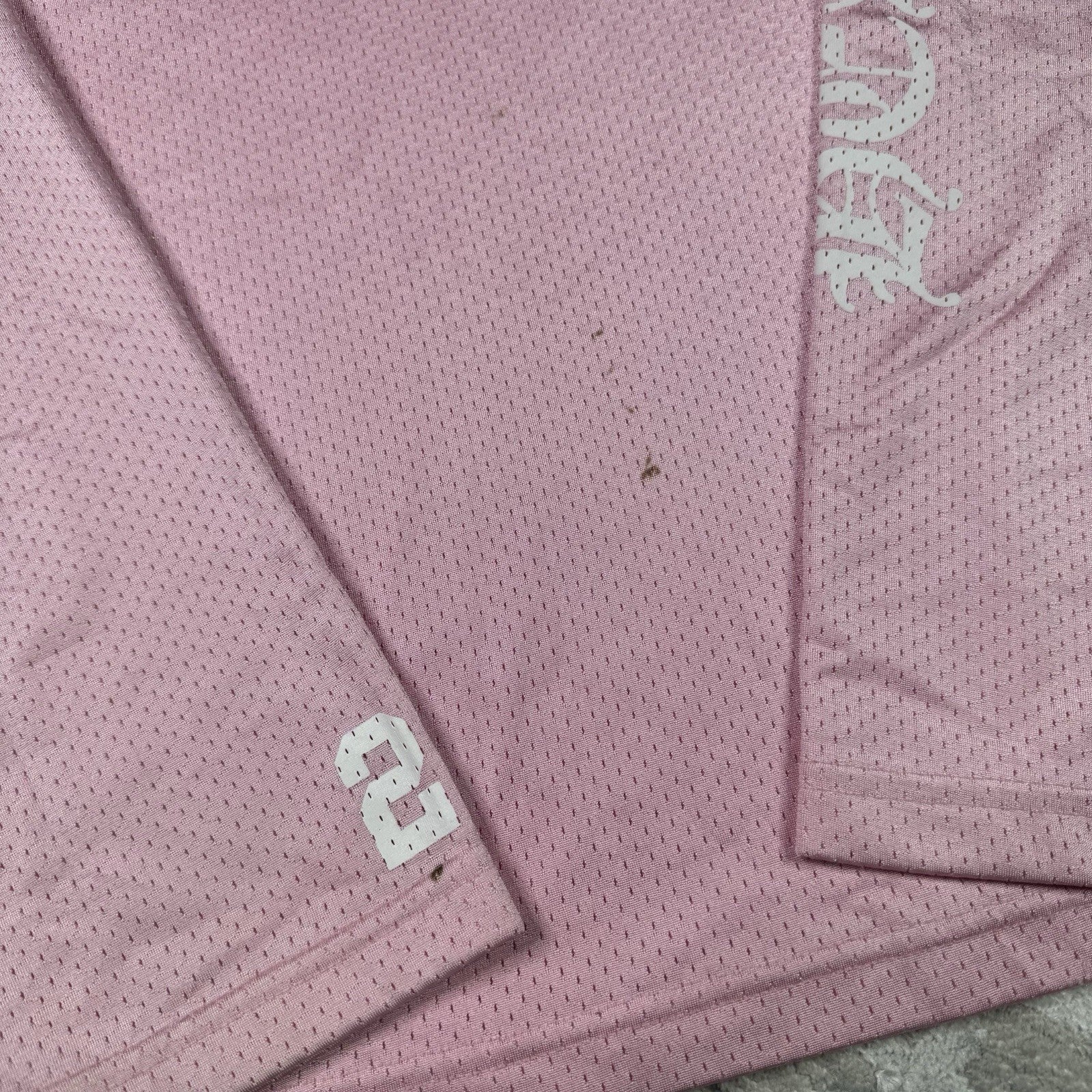 Chrome Hearts Mesh Pink Long Sleeve Stadium Jersey 