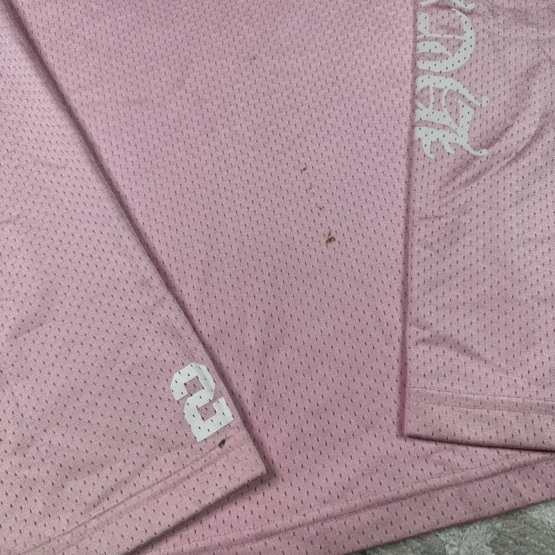 Chrome Hearts Mesh Pink Long Sleeve Stadium Jersey 