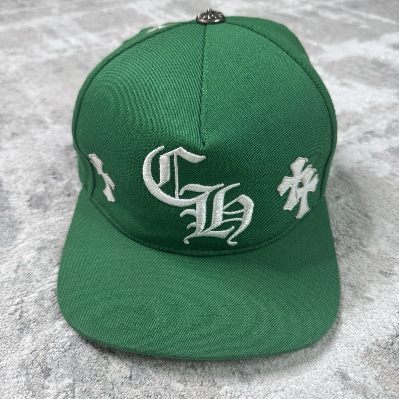 Chrome Hearts Leather Cross Patch Baseball Hat 