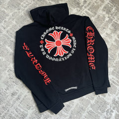 Chrome Hearts Red Plus Cross Pullover Hoodie 