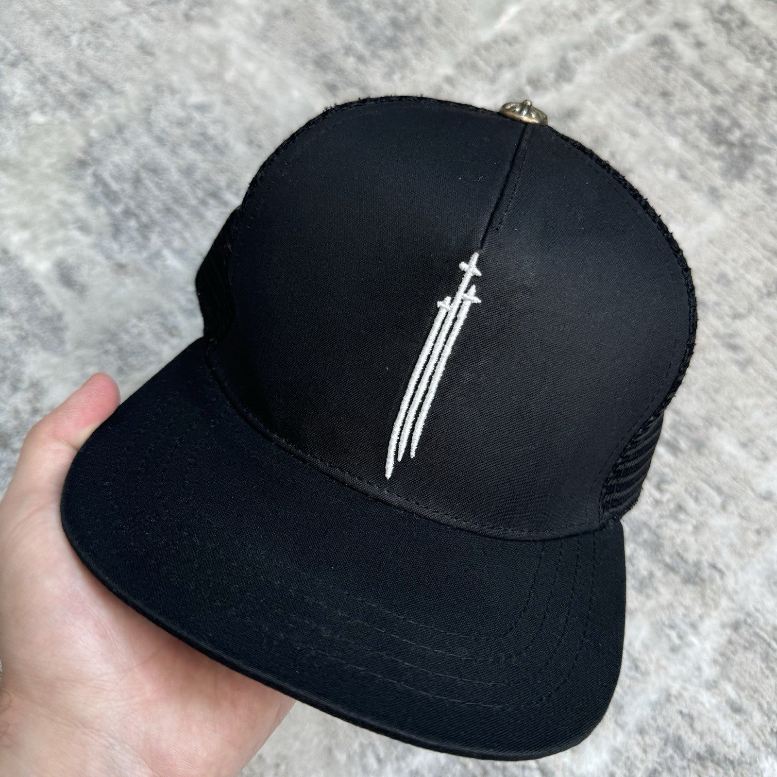 Chrome Hearts Triple Cross Trucker Hat ‘black’ 