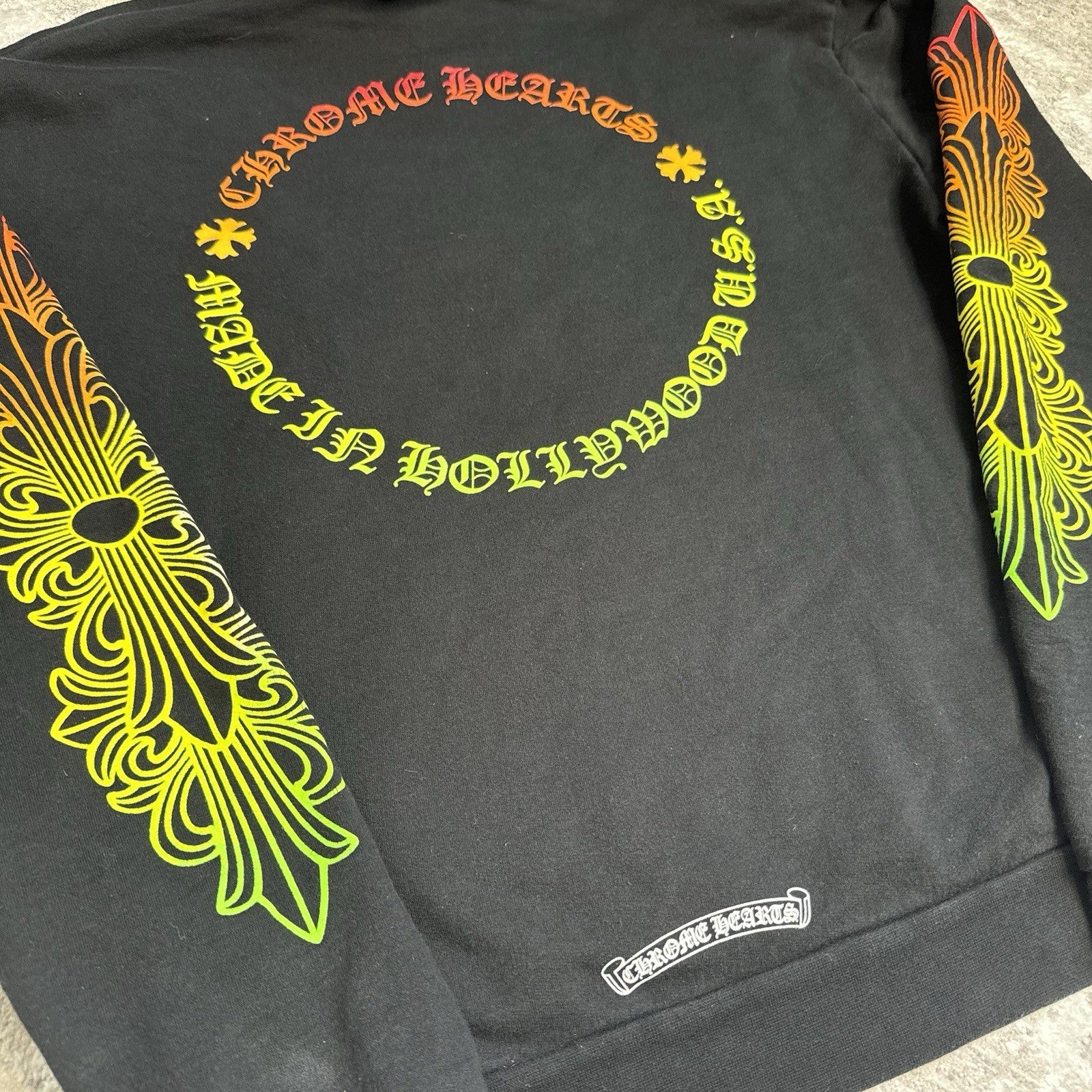 Chrome Hearts Floral Gradient Logo Pullover Hoodie 