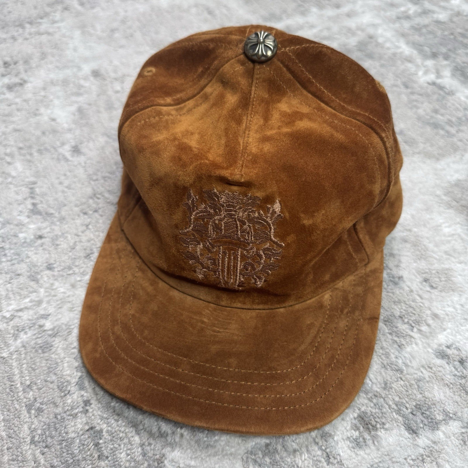 Chrome Hearts Suede Dagger Leather Strap Hat