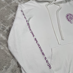 Chrome Hearts Purple Glitter Online Exclusive Horseshoe Pullover Hoodie 