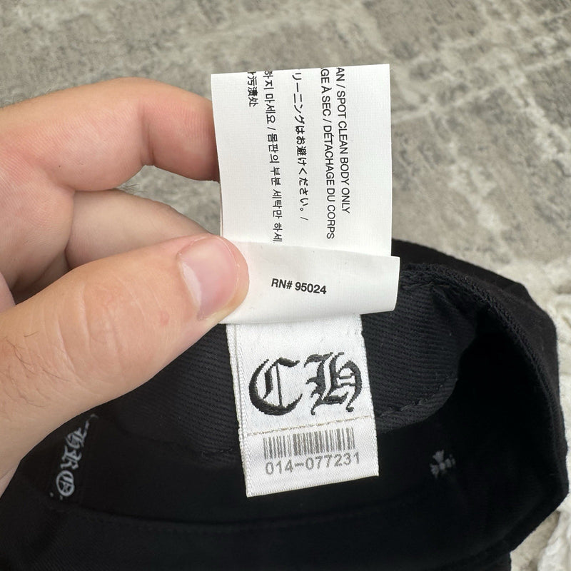 Chrome Hearts Leather CH Baseball Hat Sz- 7 3/8
