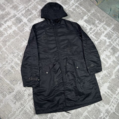 Chrome Hearts Cross Patch Nylon Fishtail Zip Up Parka Jacket 