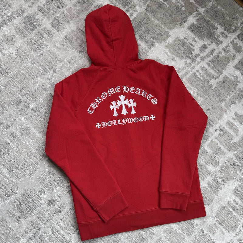Chrome Hearts King Taco Triple Cross Embroidered Zip Up Hoodie 