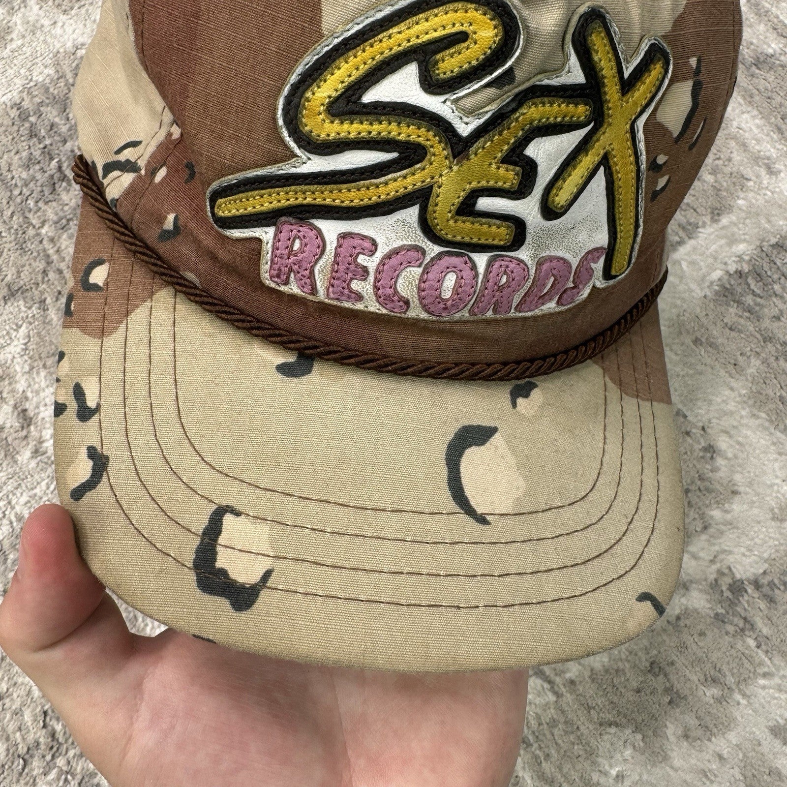Chrome Hearts Sex Records Matty Boy Leather Patch Gunslinger Baseball Hat