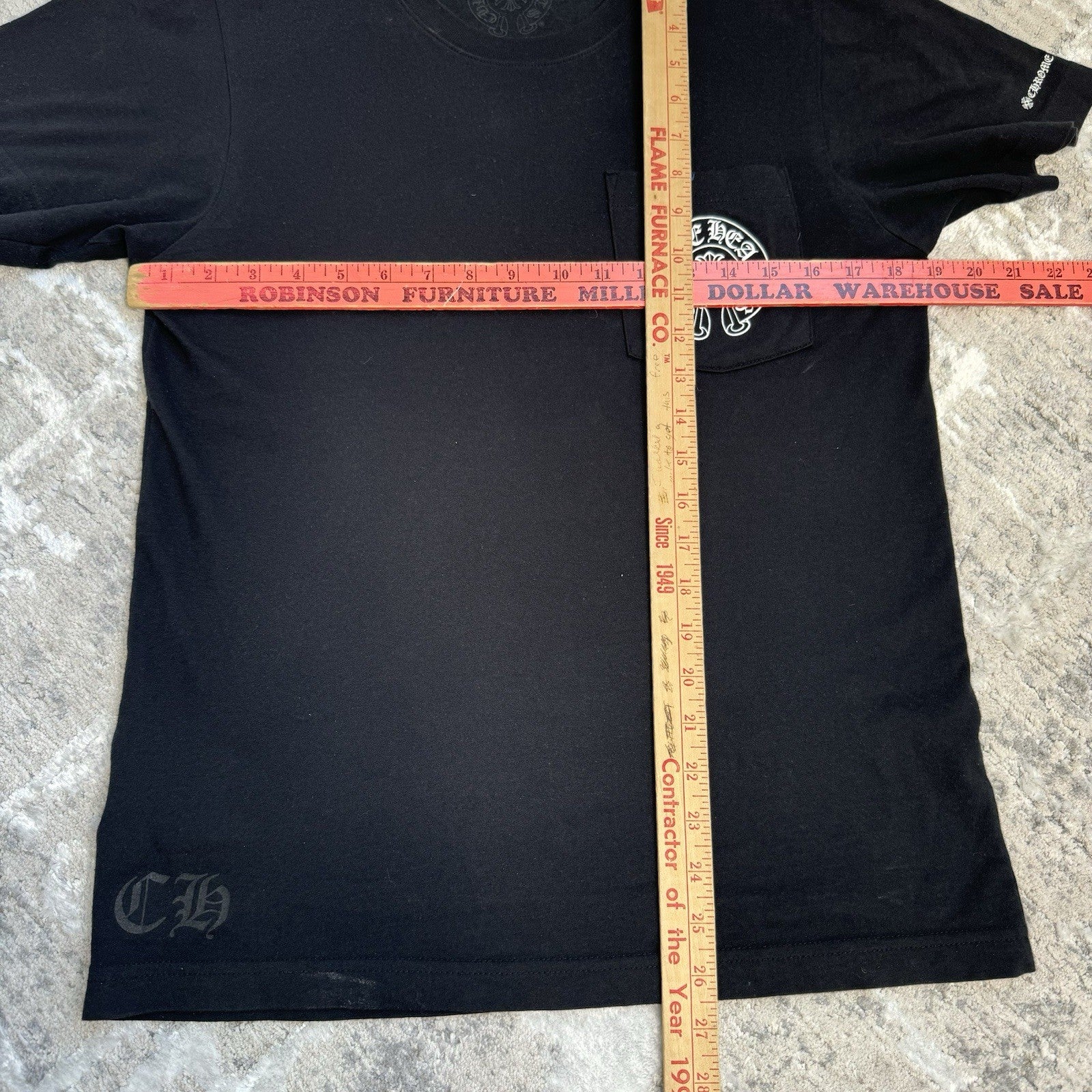 Chrome Hearts Horseshoe Short Sleeve Pocket Tee Shirt 