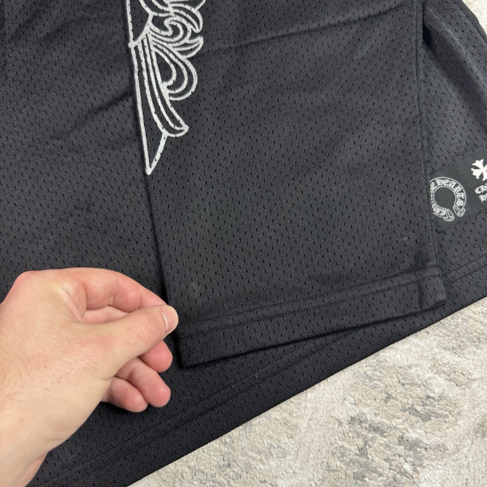 Chrome Hearts Mesh Stadium Floral Long Sleeve Jersey 