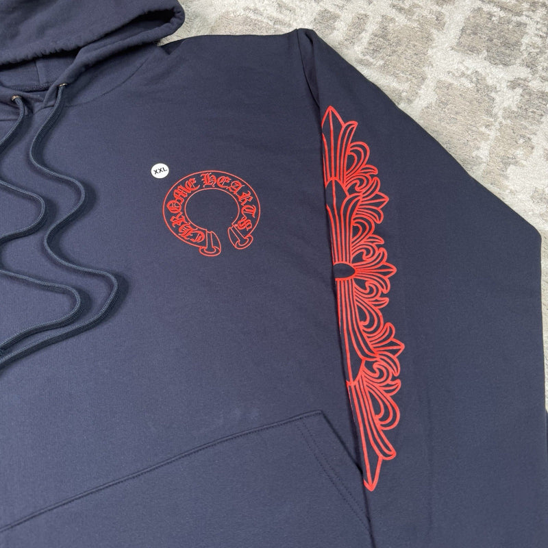 Chrome Hearts Floral Horseshoe Pullover Hoodie 